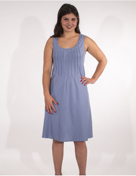 Simple tank top dress in linen & viscose