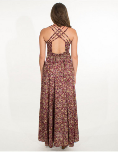 Robe élégante longue croisée dans le dos