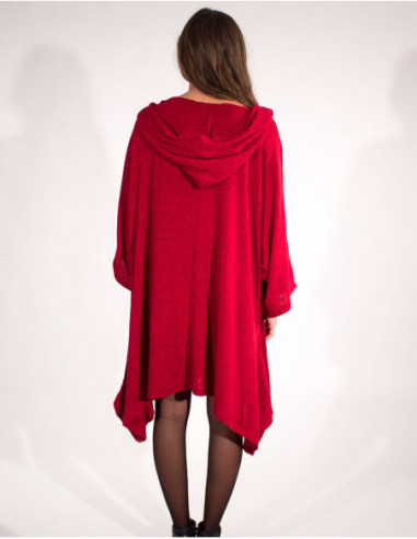 robe pull oversize rouge