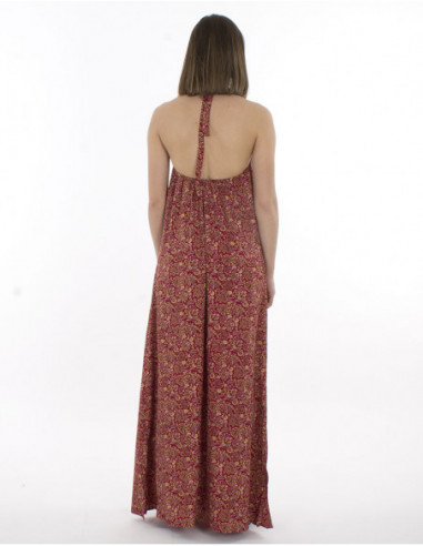 Robe longue droite dos nu