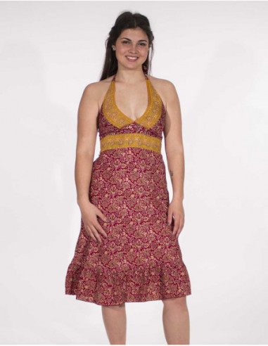Robe mi-longue romantique dos nu sari
