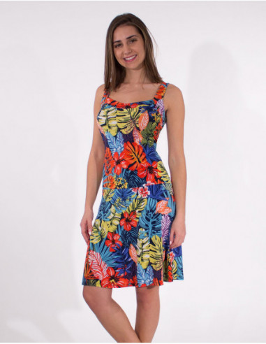 Strapless short dress w/ straight straps
