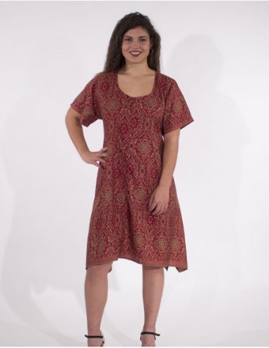 Robe courte avec manches courtes