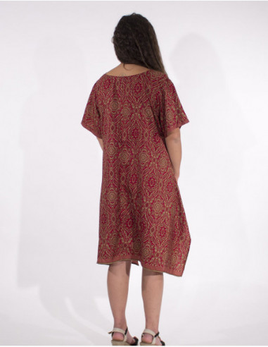 Robe courte avec manches courtes