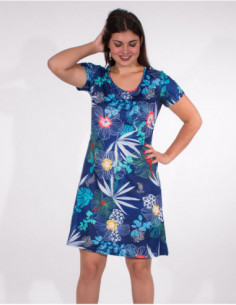 Short dress with short sleeves