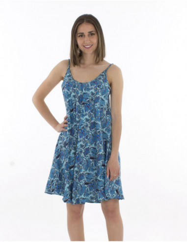 Robe courte fleurie fraiche et fluide 