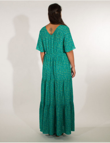 Long dress with short sleeves