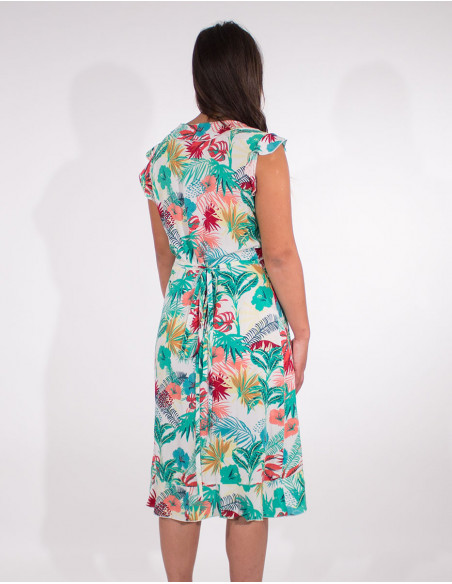 Sleeveless wallet dress