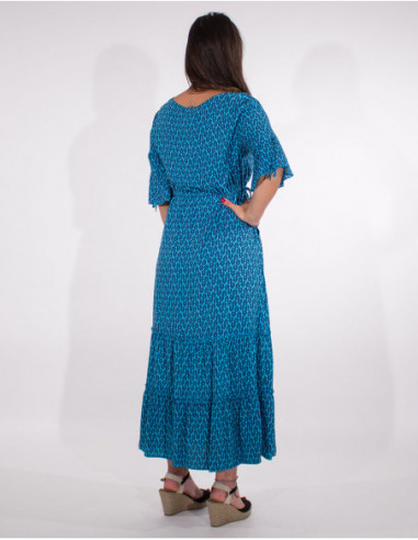 Short dress with adjustable waist