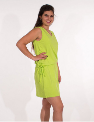 Sleeveless short dress, plain