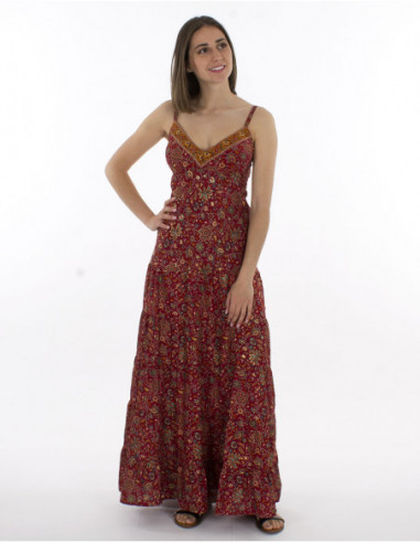 Long dress with adjustable straps