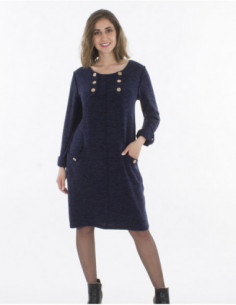 Basic mid-length mottled dress