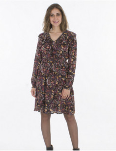 Knee length dress V-neck... 2