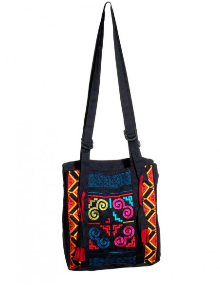 Sac à main coton brodé