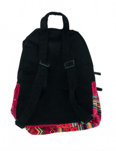 Petit sac à dos en velours ras ethnique
