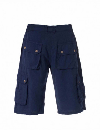 Short bermuda basique homme pour l'été en coton bleu marine