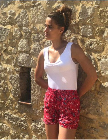 short court femme coloré