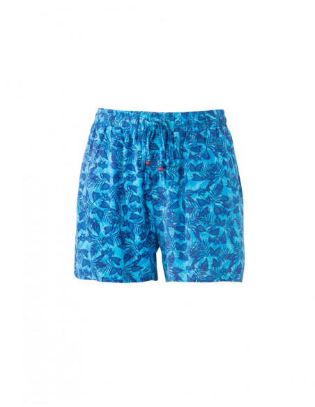 Short court imprimé bleu pour femme coloré