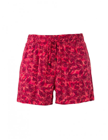 Petit short imprimé fleuri ton fushia coloré
