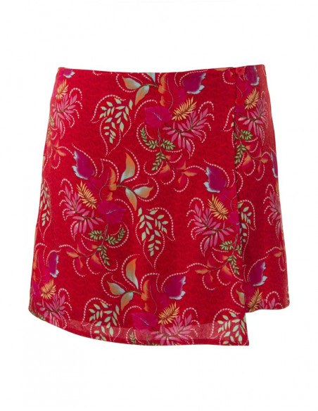 Summer skort with flower motifs