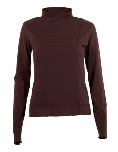 Tee-shirt basique manches longues col roulé