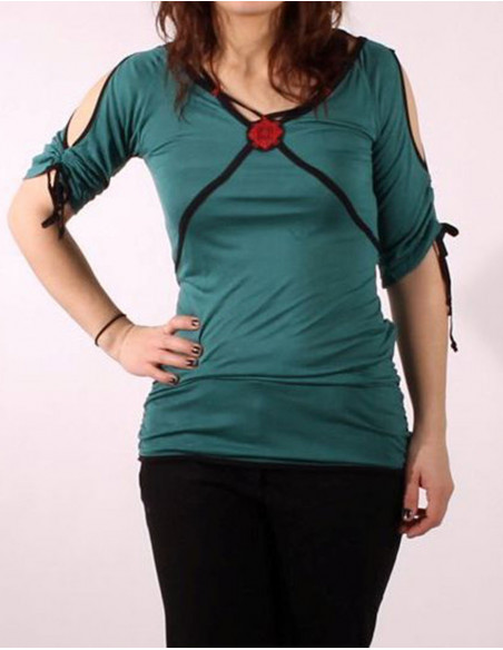 Knitted rayon plain tee shirt