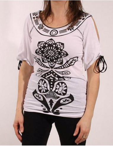 Tee-shirt femme imprimé Maori