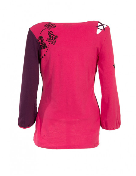 Tee shirt ethnique manches 3/4