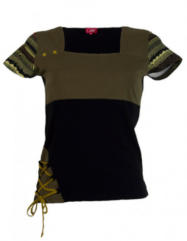 T shirt femme bicolore