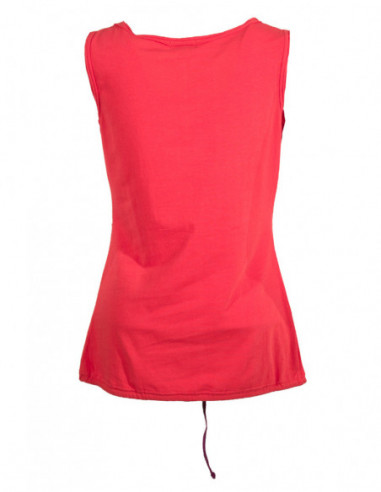 Baba cool sleeveless tank top with plain red chest pocket