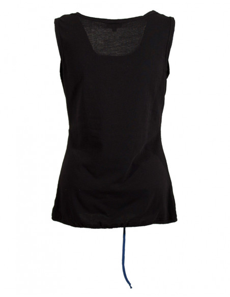 Baba cool sleeveless tank top with plain black chest pocket