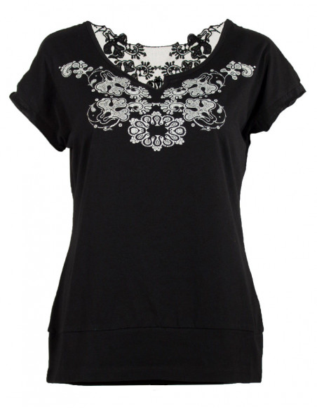 Knitted 60% cotton 40% polyester tee shi