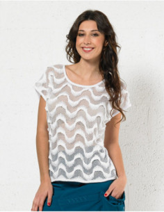 Tee-shirt original ajouré manche courte