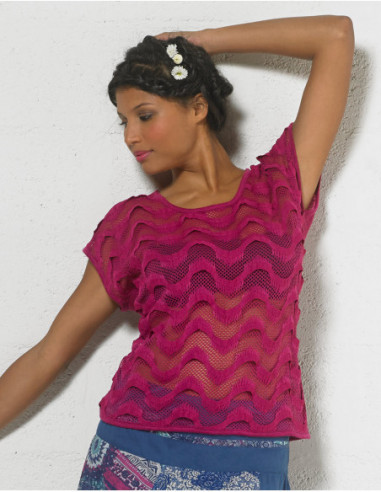 Knitted polyester tee shirt