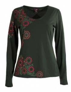 Tee shirt floral manches longues 2