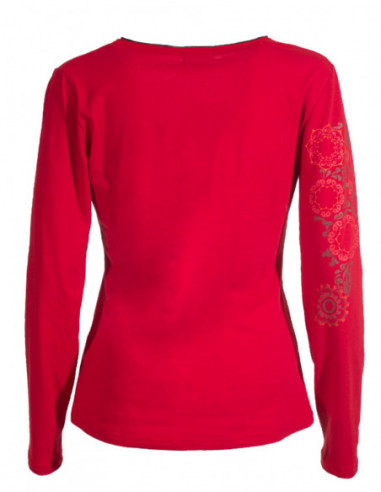 Tee shirt floral manches longues