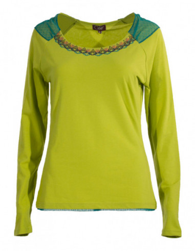 Tee-shirt original manches longues encolure ronde