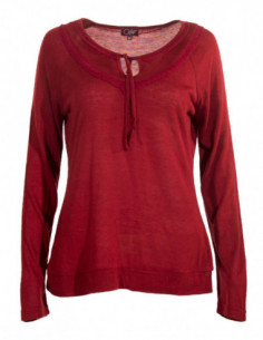 Tee-shirt col rond avec lien manche longue 2