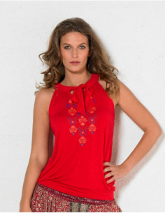 Original tank top tied at the neck open in the back plain