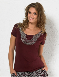 Ethnic necklace t-shirt