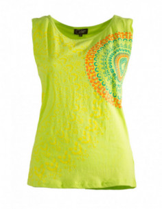 Women's cotton sleeveless tank top with baba cool rosette design 2