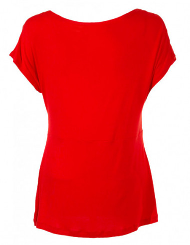 T-shirt ethnique  lien sous poitrine corail dos