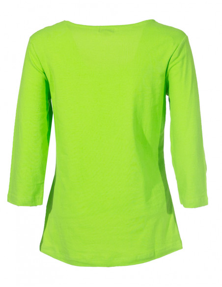 Plain tee-shirt with 3/4 sleeves