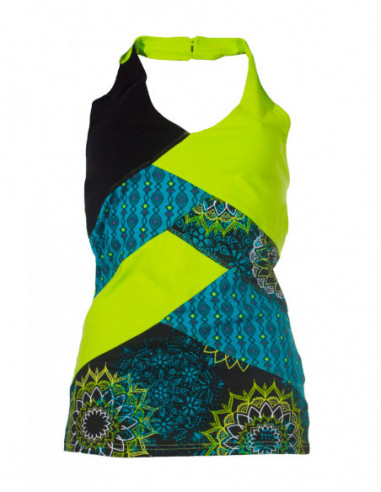 Original patchwork tank top with anis back