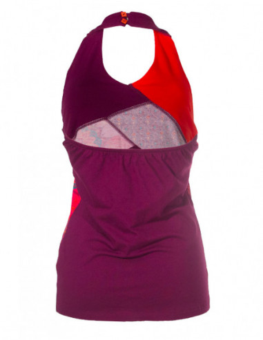 Original patchwork tank top back in purple