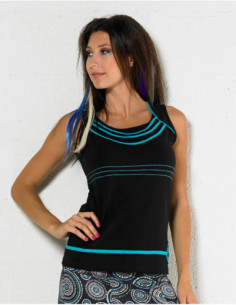 Ethnic round neck tank top