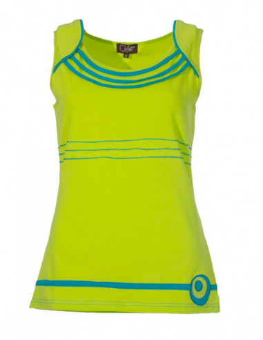 Ethnic round neck tank top