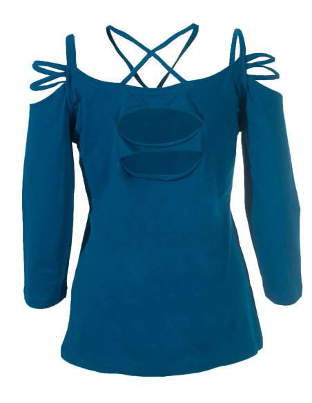 3/4 sleeve ethnic printed t-shirt