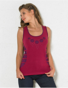Chic and original tank top with ties on the sides, plain