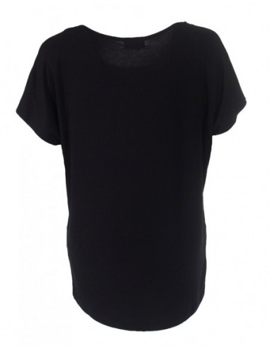 Tee-shirt chic manche courte imprimé fée noir dos